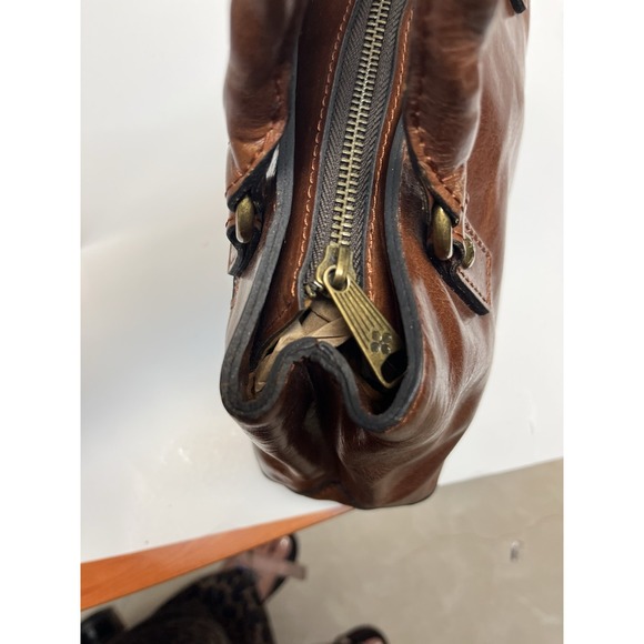 Patricia Nash Heritage‎ Angela Double-Compartment Leather Satchel Handbag - Picture 8 of 16